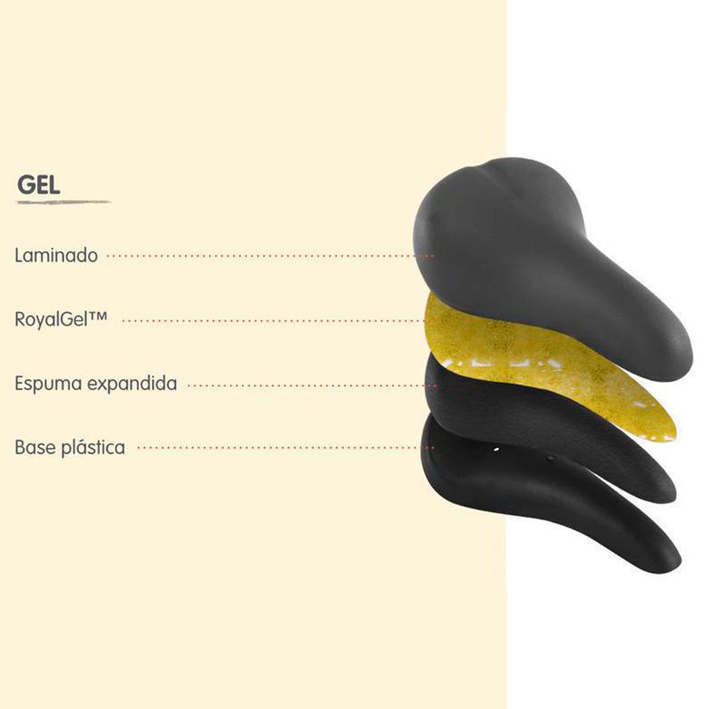 Foto 5 pulgar | Asiento Sillin Bici Gel Broche Blister 28.6x19.3 Selle Royal
