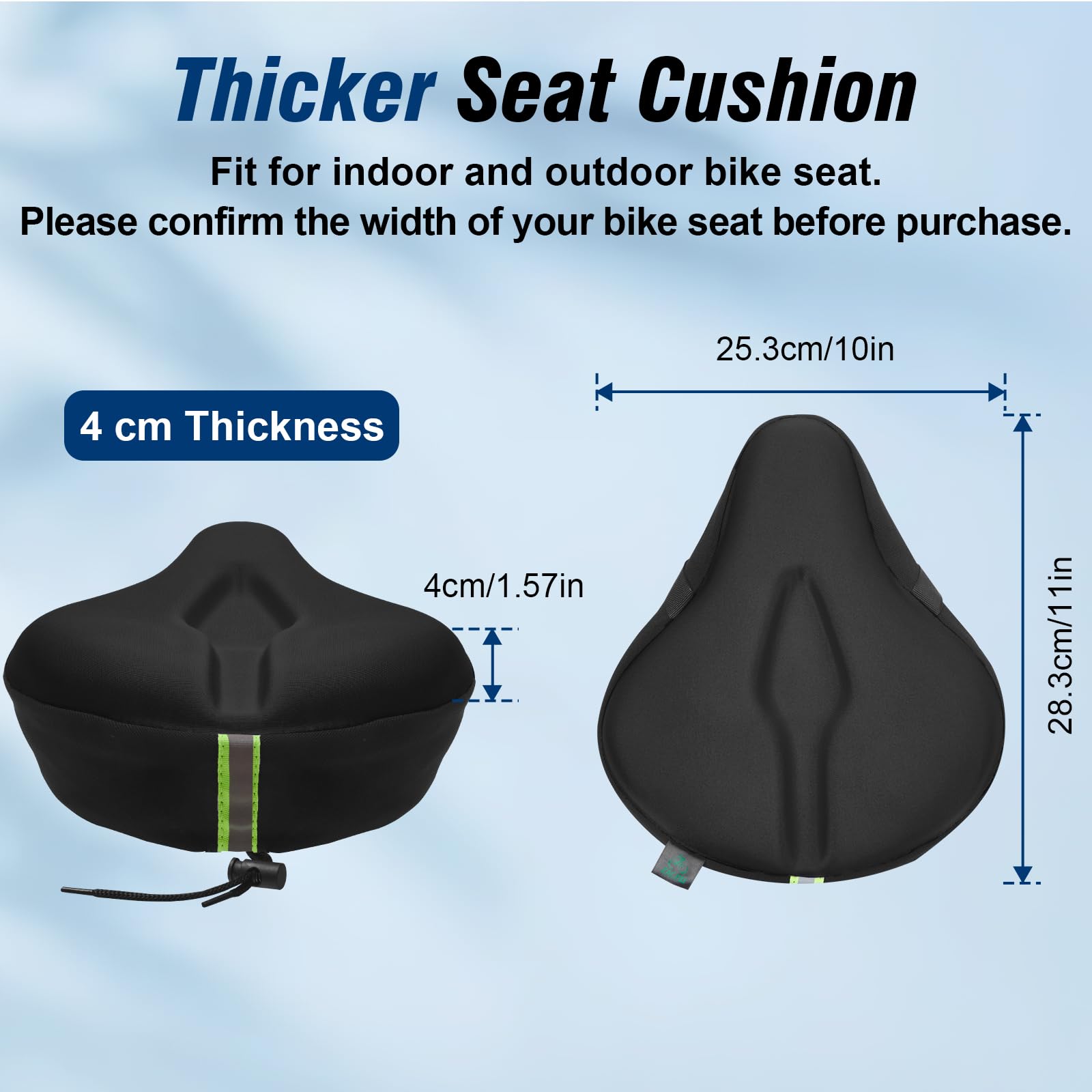 Foto 3 pulgar | Cojín De Asiento De Bicicleta Zacro Acolchado En Gel Para Hombre Y Mujer, Color Negro - Venta Internacional.