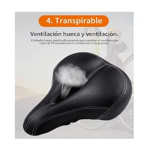 Foto 3 | Asiento De Bicicleta Cómodo Con Cojín Suave Y Luz Trasera Eo Safe Imports Esi-7385-1 Negro