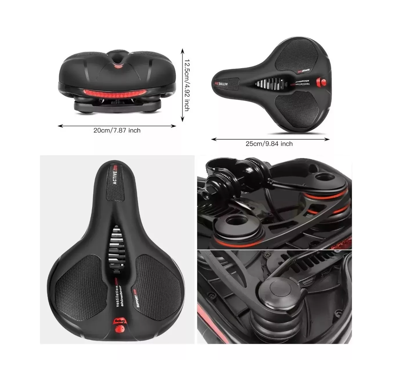 Foto 2 | Asiento Suave Cómodo Para Bicicleta Belug De Montaña Negro