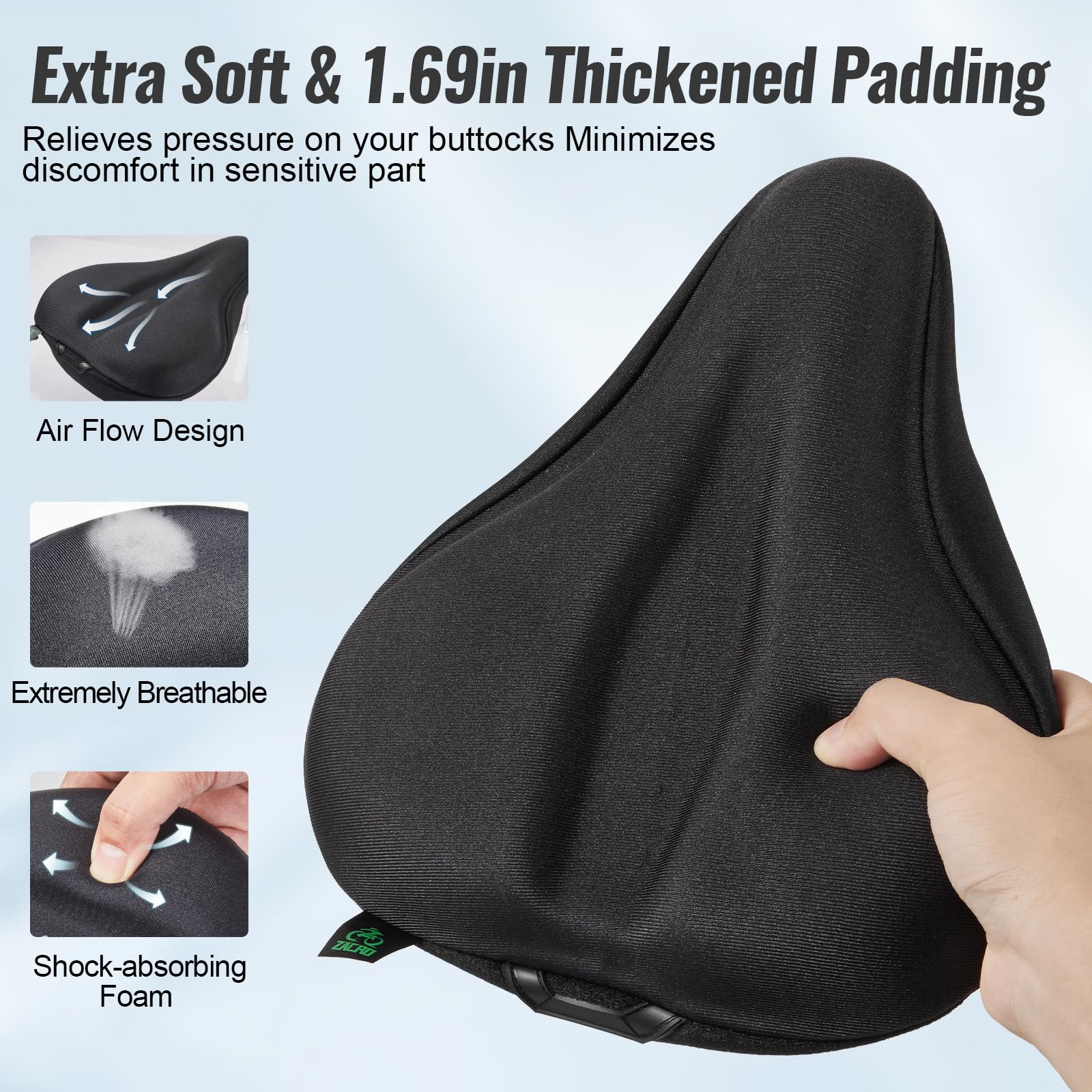 Foto 5 pulgar | Cojín De Asiento De Bicicleta Zacro Acolchado En Gel Para Hombres Y Mujeres - Venta Internacional.