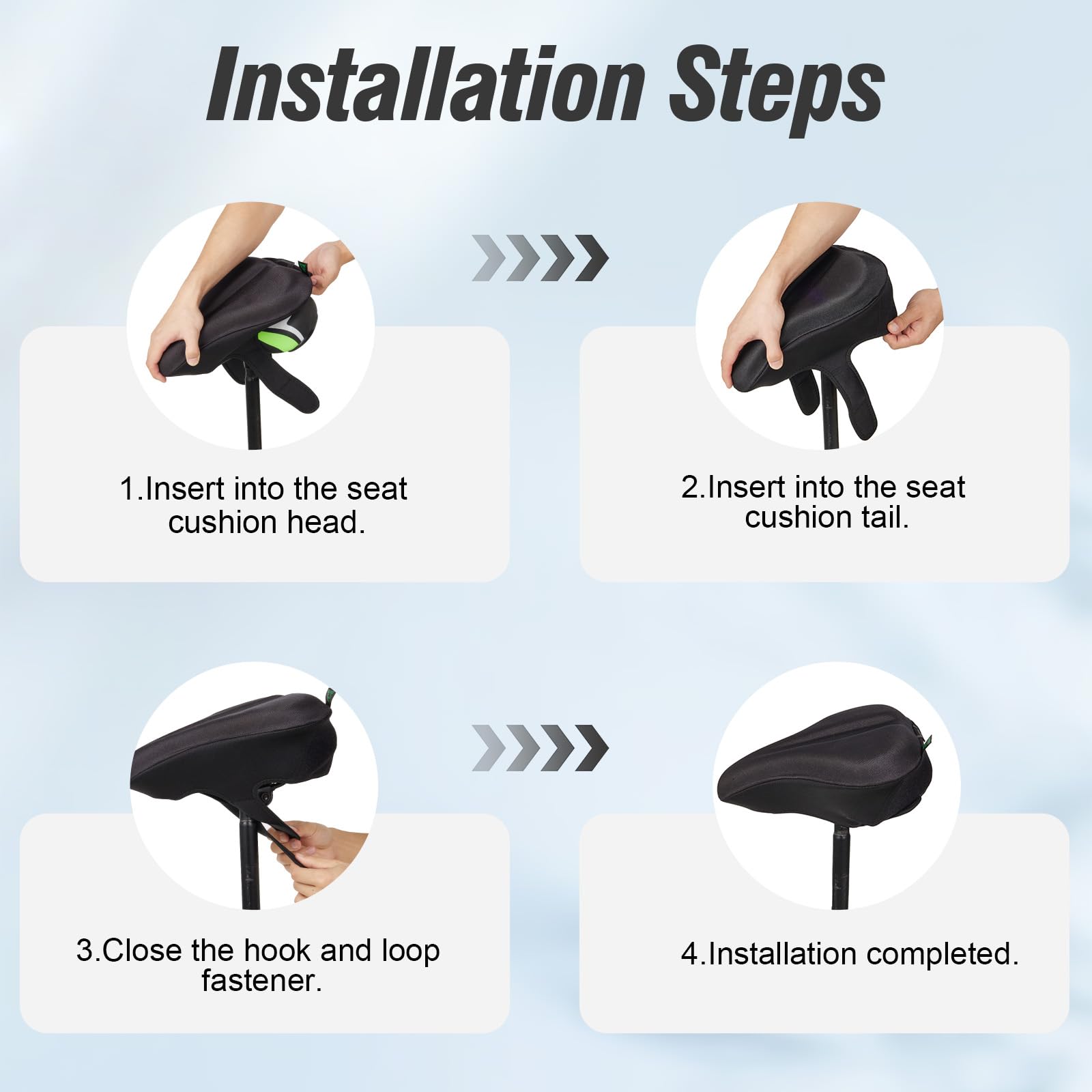 Foto 8 pulgar | Cojín De Asiento De Bicicleta Zacro Acolchado En Gel Para Hombres Y Mujeres - Venta Internacional.