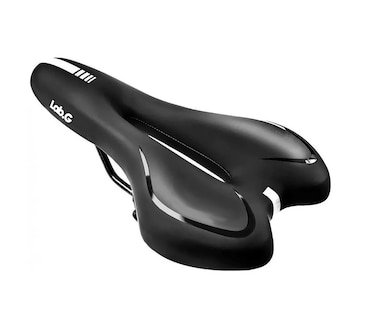 Foto 1 | Asiento Cómodo De Bicicleta Con Cojín Suave Lab.g Gel Acolchonada Negro Linea Blanca