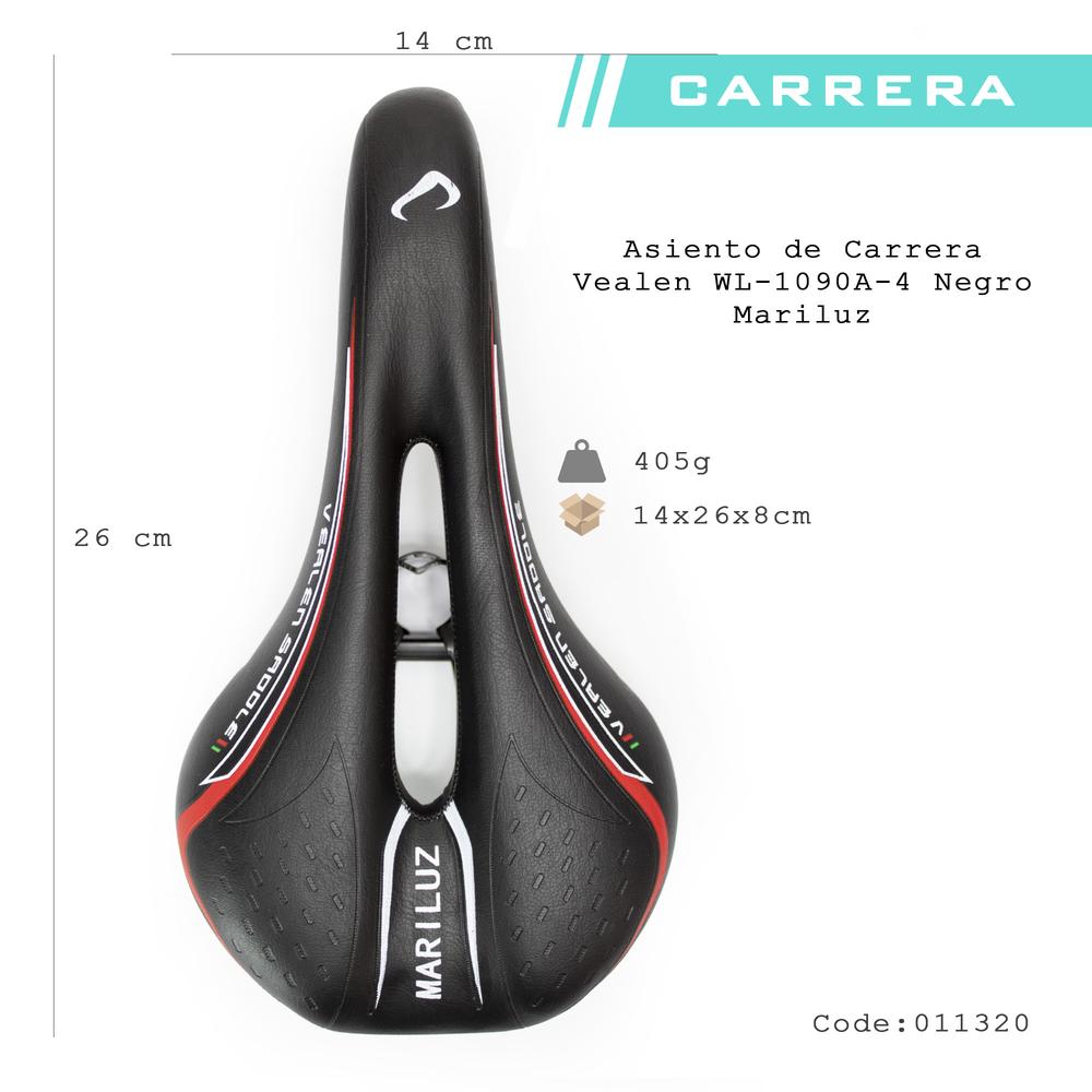 Foto 5 pulgar | Asiento Para Bicicleta Carrera Wl-1090a-4 Blanco Rojo Vealen