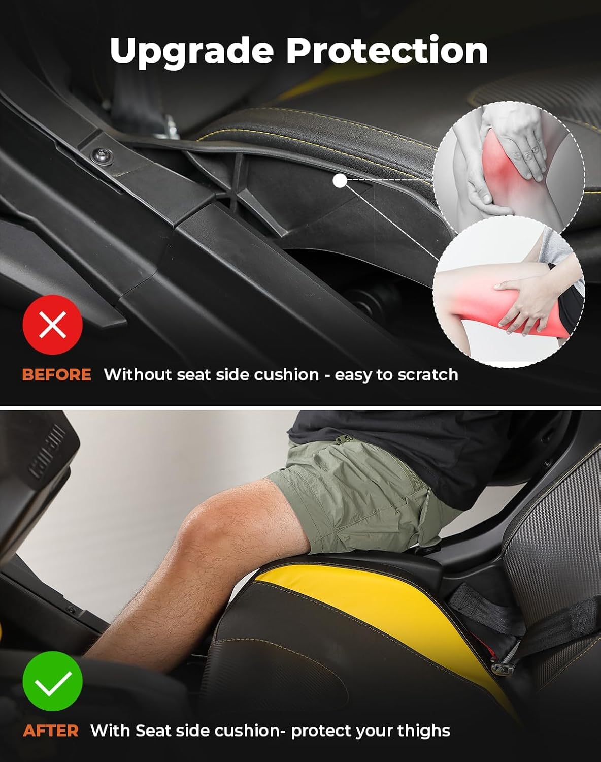 Foto 3 pulgar | Conjunto De Almohadillas Laterales De Asiento Kemimoto Para Can-am Maverick X3 Max - Venta Internacional.