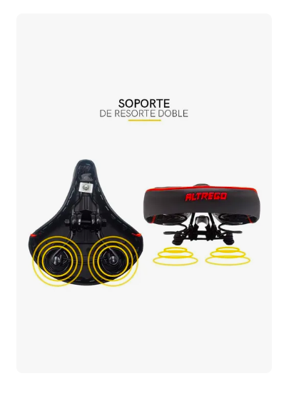 Foto 5 pulgar | Asiento Para Bicicleta Montaña Ultra Confortable Xtellar Color Café Línea Blanca