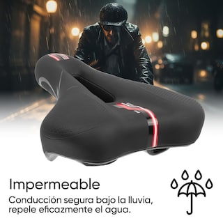 Foto 5 | Asiento Para Bicicleta Antiprostatico Negro Con Vivos Rojos Tl-2162 Teide