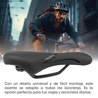 Foto 6 | Asiento Para Bicicleta Antiprostatico Negro Con Vivos Rojos Tl-2162 Teide
