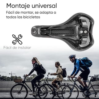 Foto 7 | Asiento Para Bicicleta Antiprostatico Negro Con Vivos Rojos Tl-2162 Teide