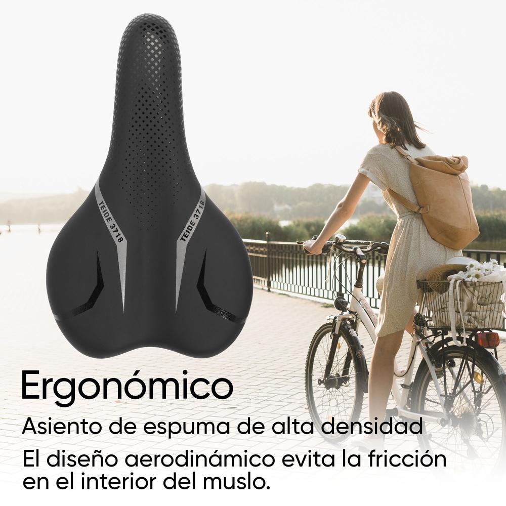 Foto 4 pulgar | Asiento Para Bicicleta 275 X 150mm Negro Tl-2106 Teide