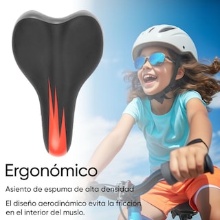 Foto 3 | Asiento Para Bicicleta Juvenil Antiprostatico Negro Bmx-048 Teide