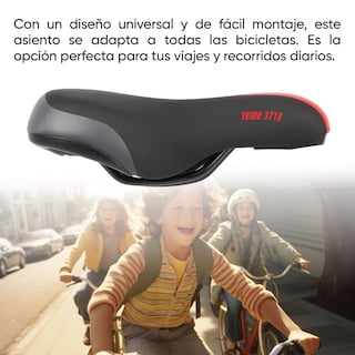 Foto 4 | Asiento Para Bicicleta Juvenil Antiprostatico Negro Bmx-048 Teide