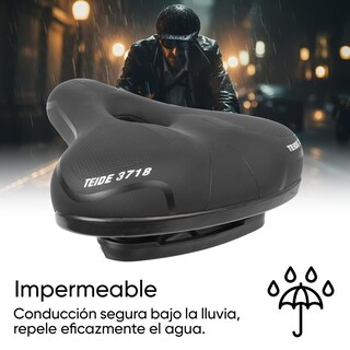 Foto 5 | Asiento Para Bicicleta 260 X 175mm Ancho Antiprostatico Negro Tl-2101 Teide