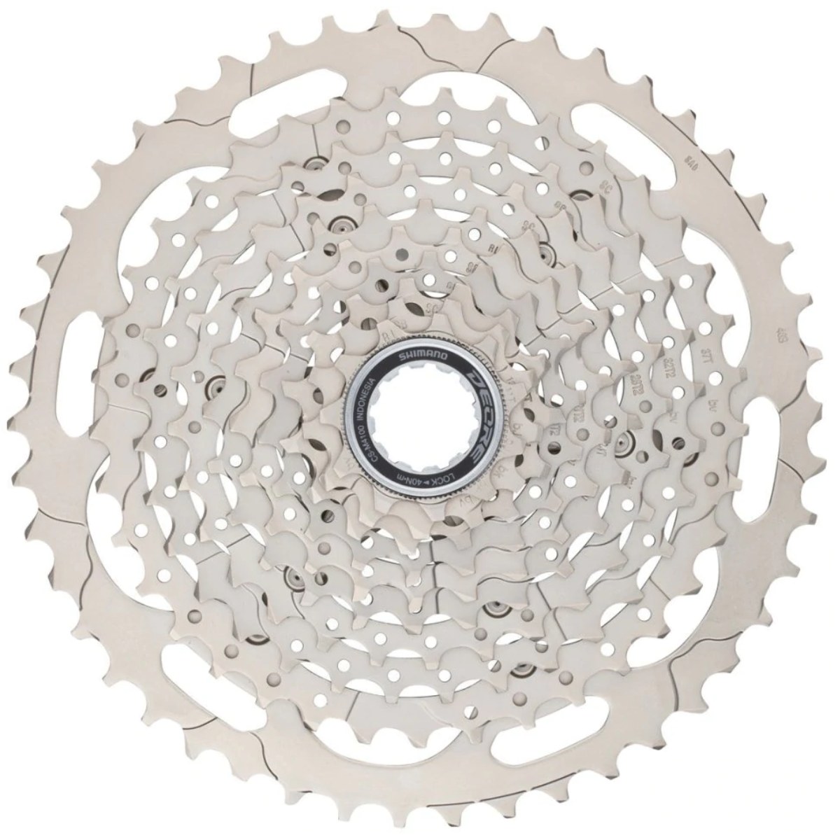 Cassette para Bicicleta Shimano Deore Cs-m4100 11-46t 10 Vel color Plateado