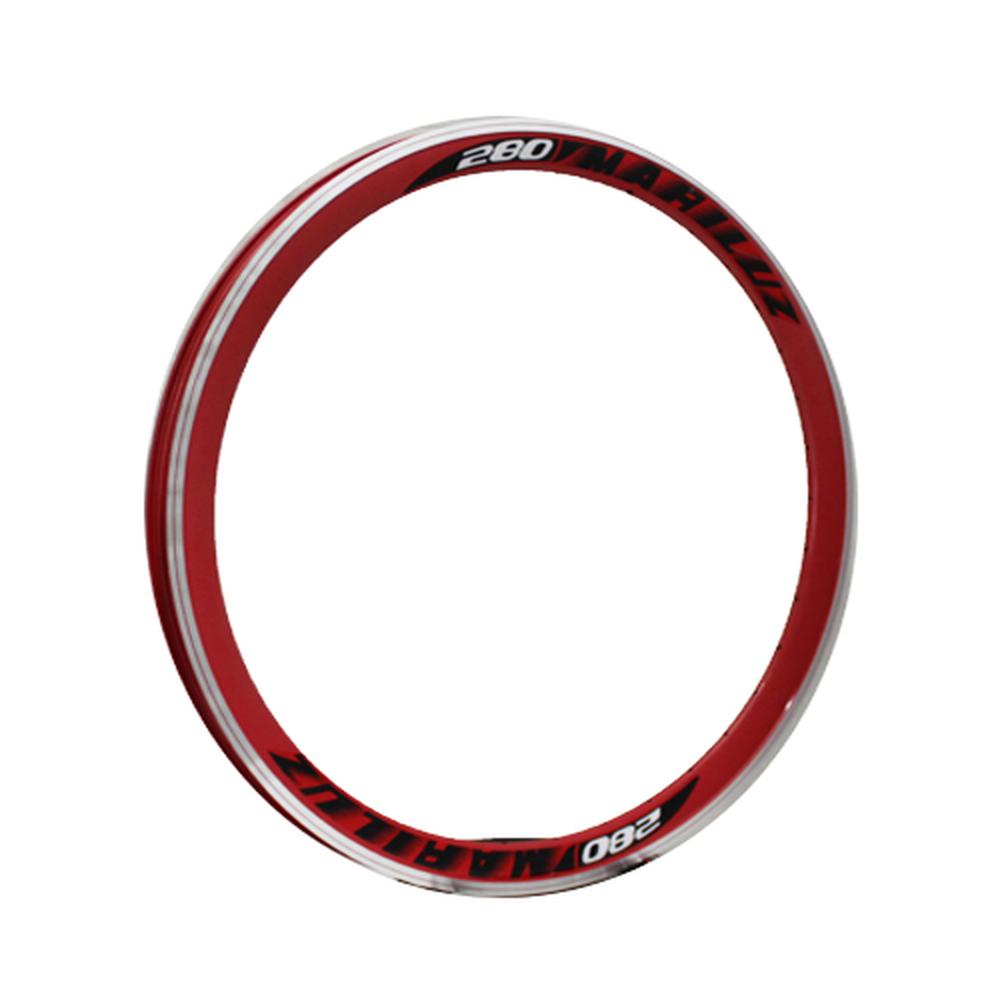 Rin Bicicleta R28 X36h Aluminio Aero Rojo Zla-028 Mariluz