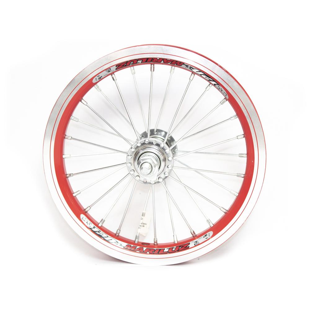 Rueda Para Bicicleta R12 28h Aluminio Rojo Front Bicimex