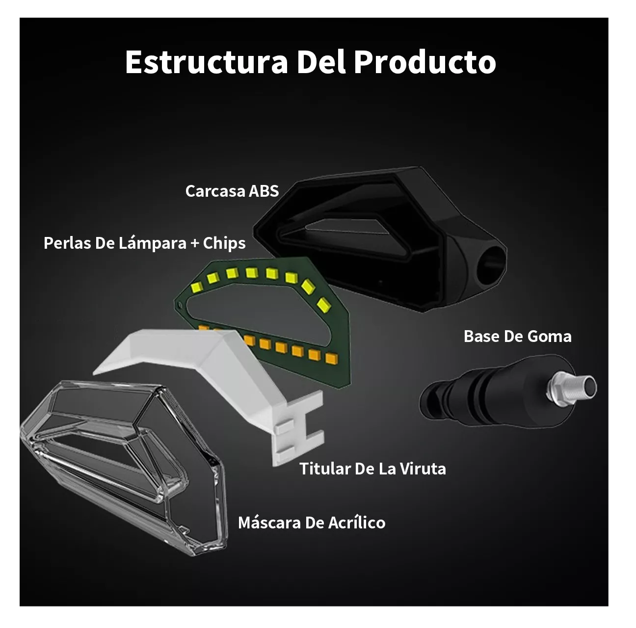 Foto 4 pulgar | 2 Direccionales Focos Faros Led Motocicleta Luces Señal Giro Belug