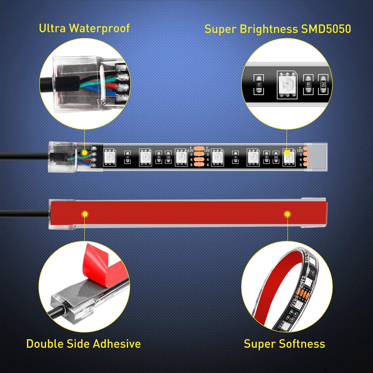 Foto 5 pulgar | Kit De Luces Led Para Motocicleta Nilight Tl-35 Rgb, Impermeable, 12 Unidades - Venta Internacional.