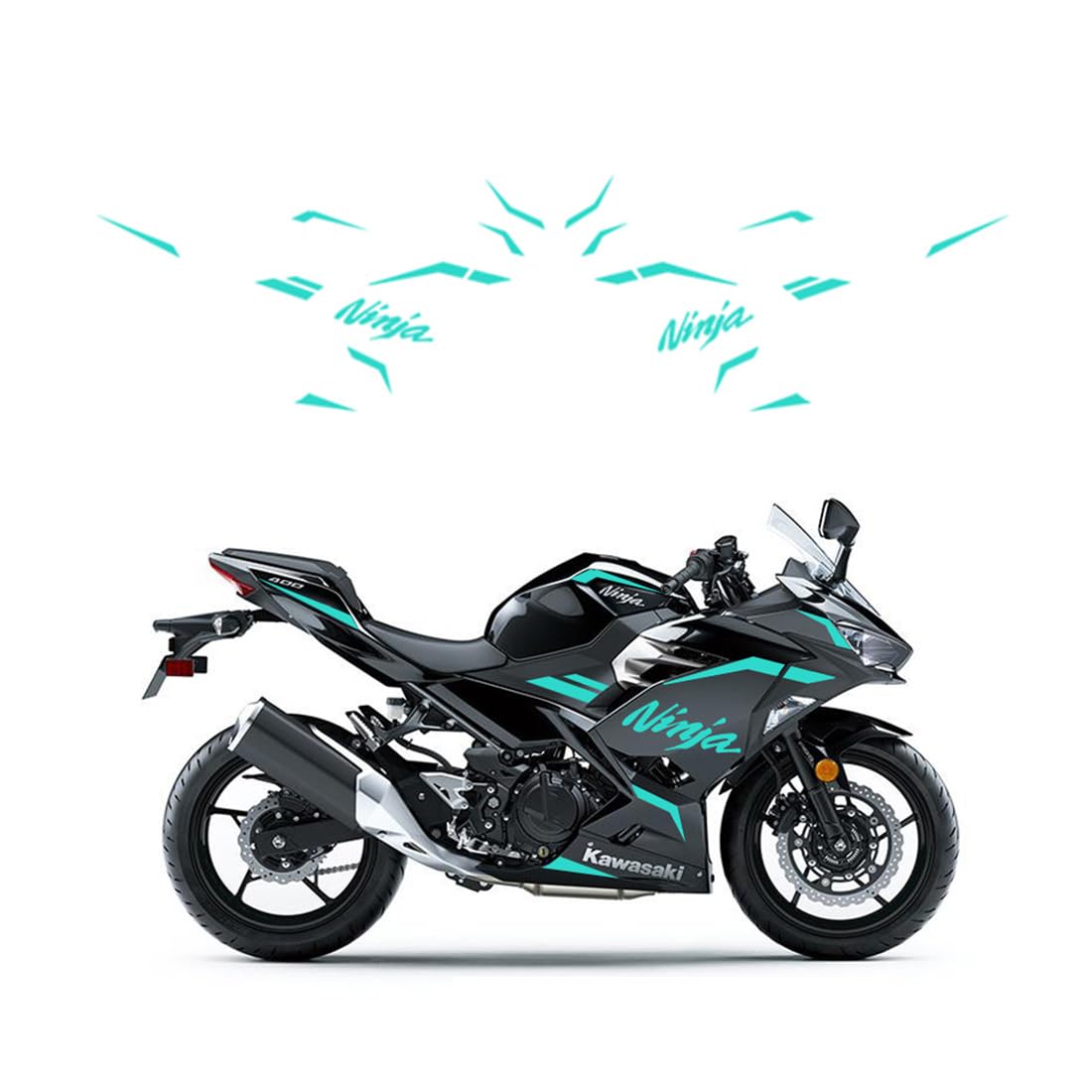 Foto 1 | Kit De Calcomanías Gráficas Para Motocicletas Kawasaki Ninja 400 - Venta Internacional.