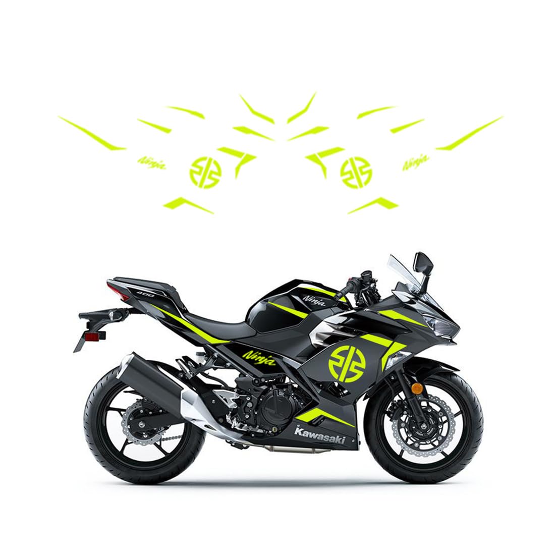 Foto 2 pulgar | Kit De Calcomanías Gráficas Para Motocicletas Kawasaki Ninja 400 - Venta Internacional.