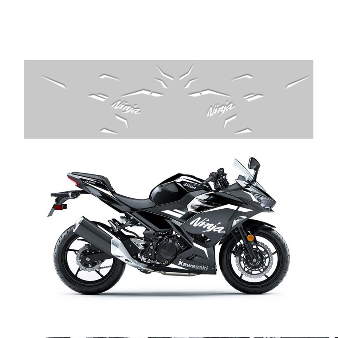 Foto 2 pulgar | Kit De Calcomanías Gráficas Para Motocicletas Kawasaki Ninja 400 - Venta Internacional.