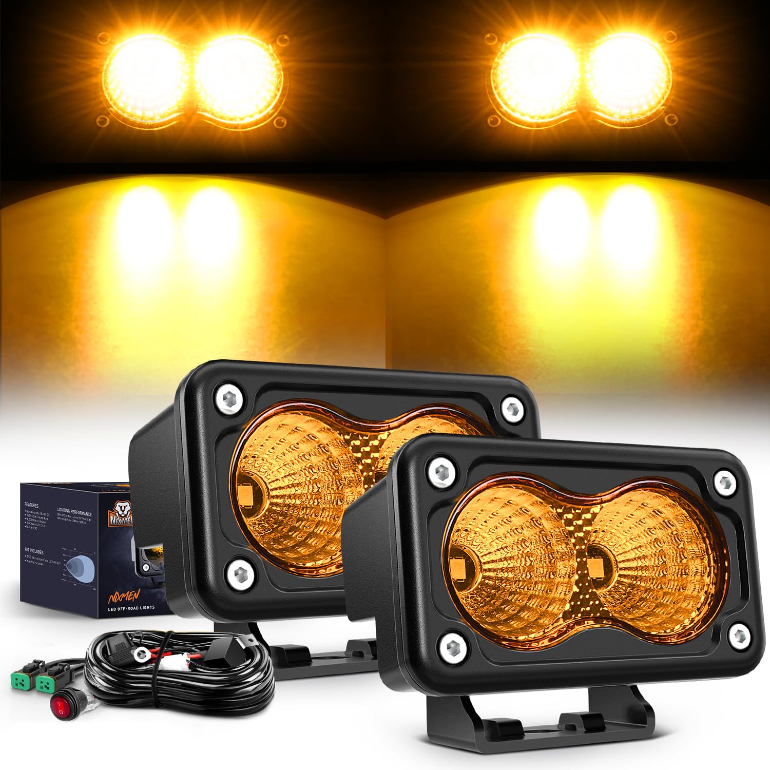 Foto 2 pulgar | Reflector Led Nilight Para Motocicleta, Color Ámbar, De 3 Pulgadas, 1070 Lúmenes - Venta Internacional.