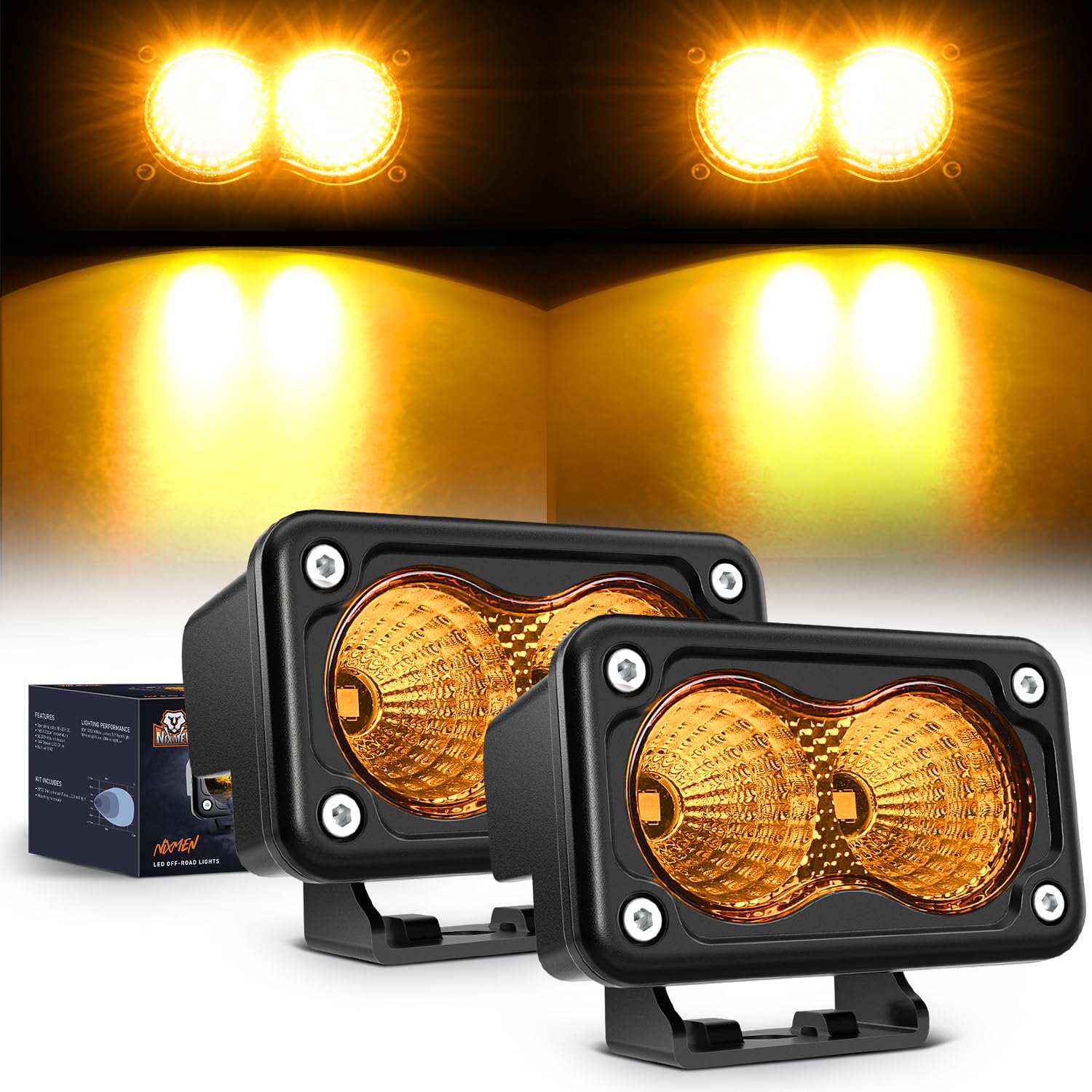 Foto 2 pulgar | Cápsulas De Luz Para Motocicleta Nilight Amber, 3 Pulgadas, 1070 Lm, 2 Unidades - Venta Internacional.