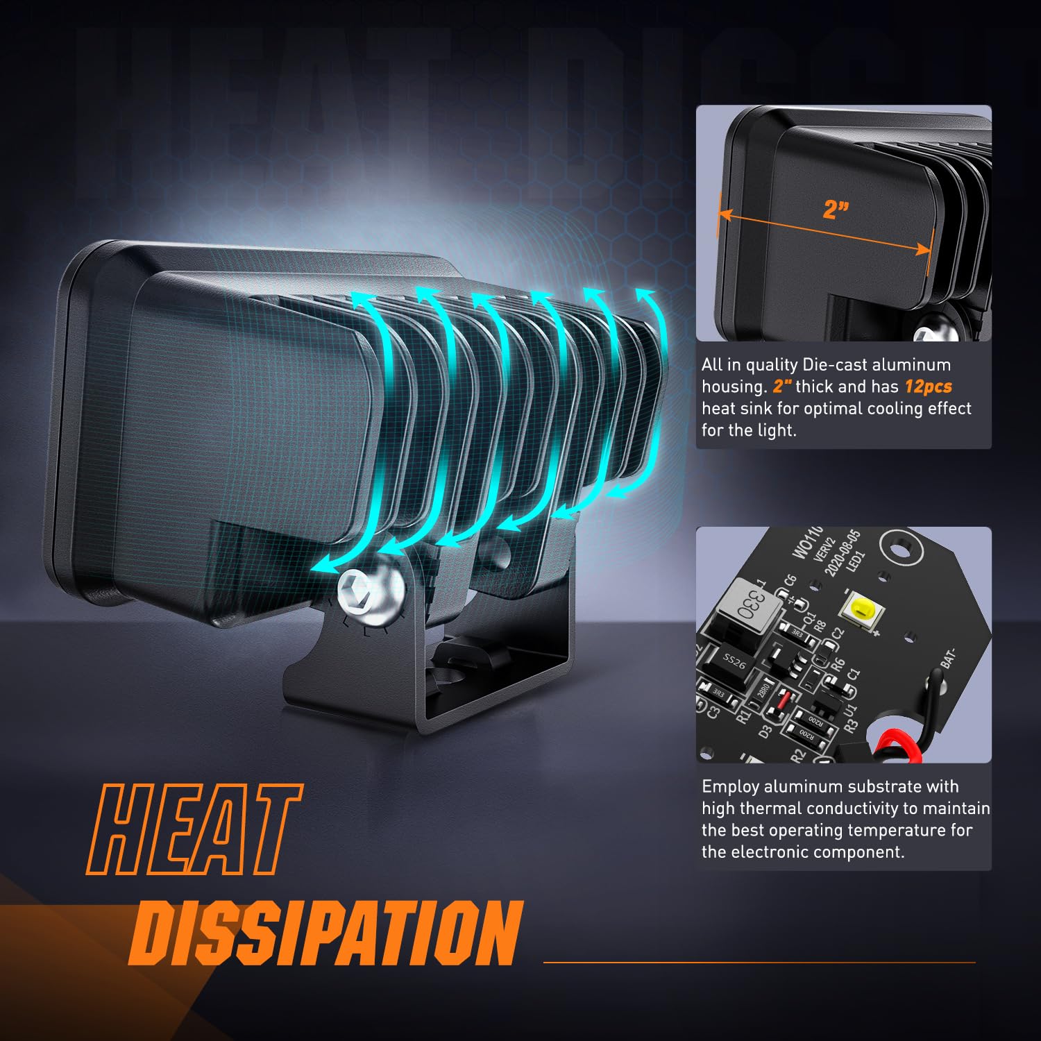 Foto 5 | Cápsulas De Luz Para Motocicleta Nilight Amber, 3 Pulgadas, 1070 Lm, 2 Unidades - Venta Internacional.