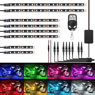 Foto 2 | Kit De Luces Led Nilight Rgb Para Motocicleta, Resistente Al Agua, 8 Piezas - Venta Internacional.