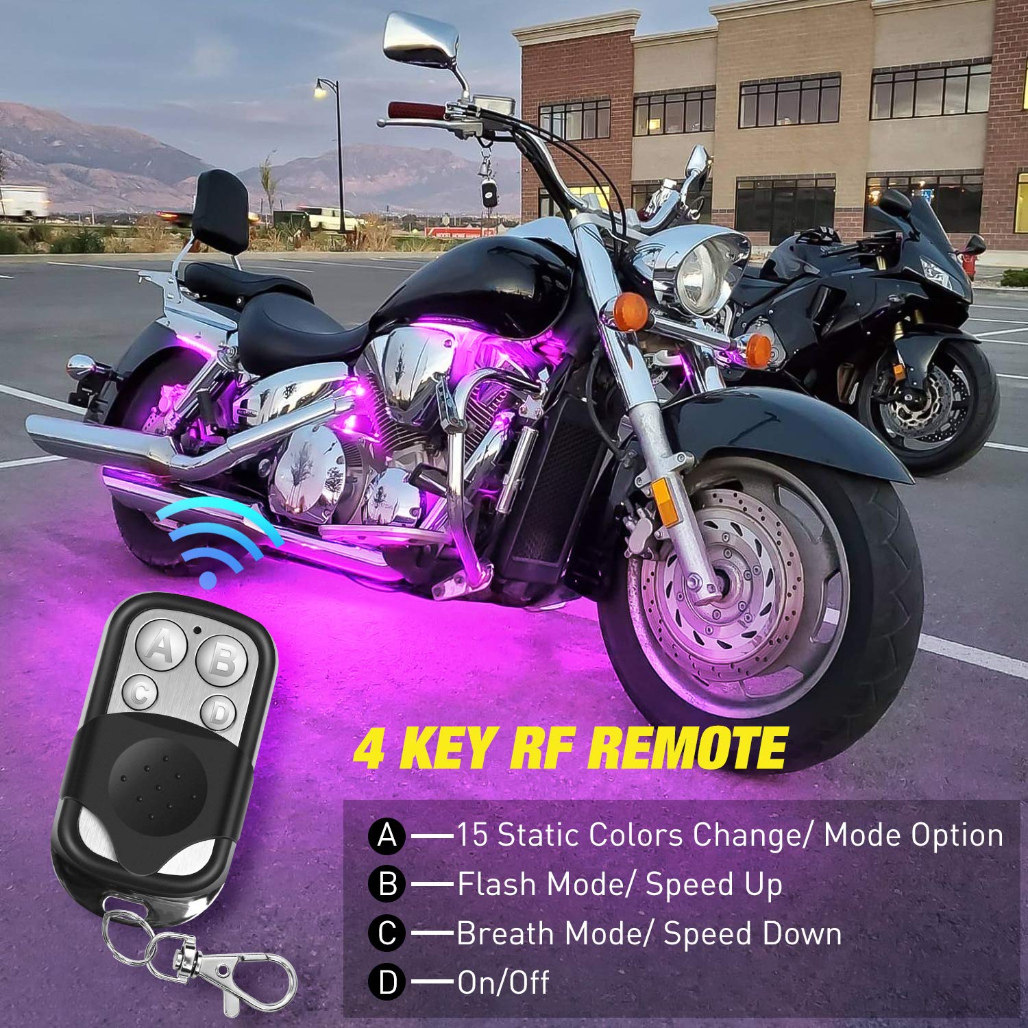 Foto 6 pulgar | Kit De Luces Led Nilight Rgb Para Motocicleta, Resistente Al Agua, 8 Piezas - Venta Internacional.