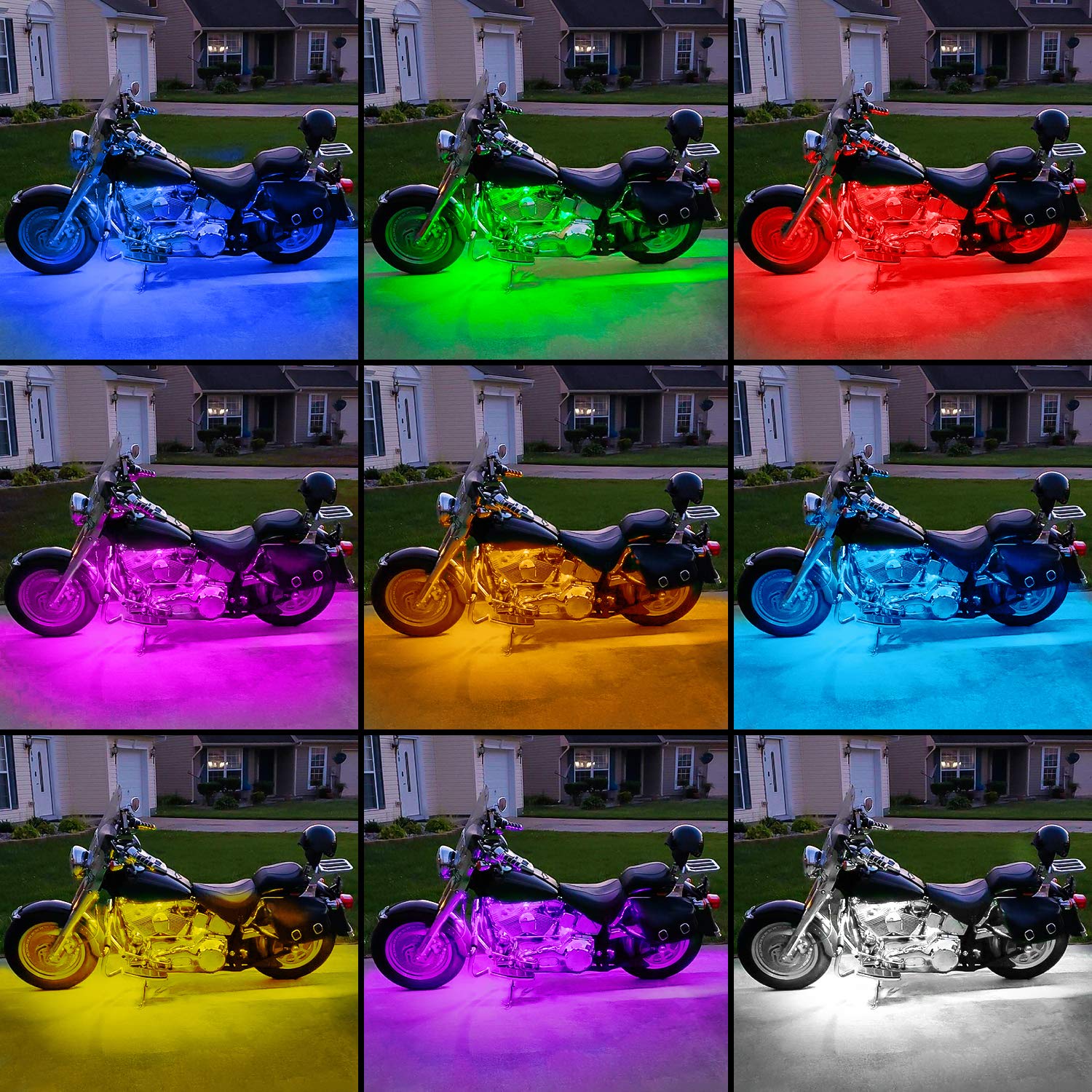 Foto 7 pulgar | Kit De Luces Led Nilight Rgb Para Motocicleta, Resistente Al Agua, 8 Piezas - Venta Internacional.
