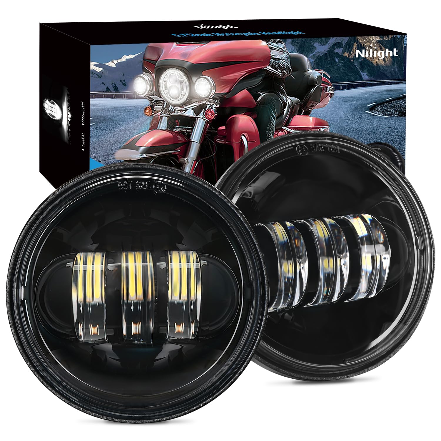 Faros Antiniebla Led Nilight Para Motocicleta, 4,5 Pulgadas, Para Harley Davidson - Venta Internacional.