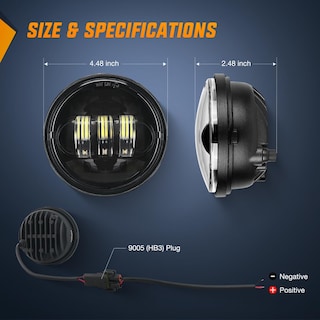 Foto 2 | Faros Antiniebla Led Nilight Para Motocicleta, 4,5 Pulgadas, Para Harley Davidson - Venta Internacional.