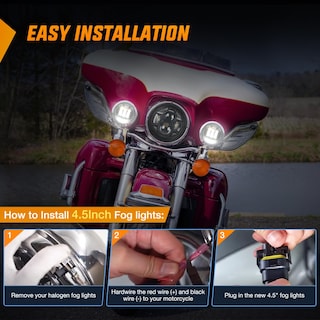 Foto 5 | Faros Antiniebla Led Nilight Para Motocicleta, 4,5 Pulgadas, Para Harley Davidson - Venta Internacional.