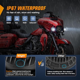 Foto 6 | Faros Antiniebla Led Nilight Para Motocicleta, 4,5 Pulgadas, Para Harley Davidson - Venta Internacional.