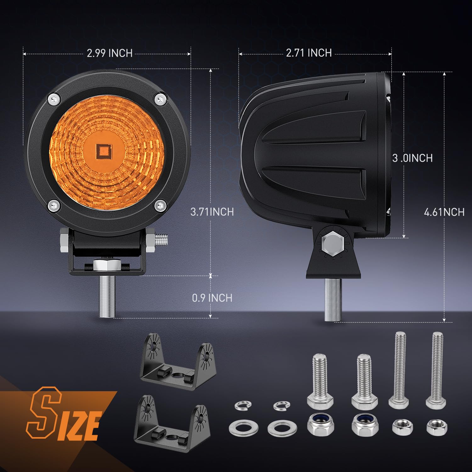 Foto 3 pulgar | Cápsulas De Luz Led Nilight Amber Flood De 3 Pulgadas Para Motocicleta - Venta Internacional.