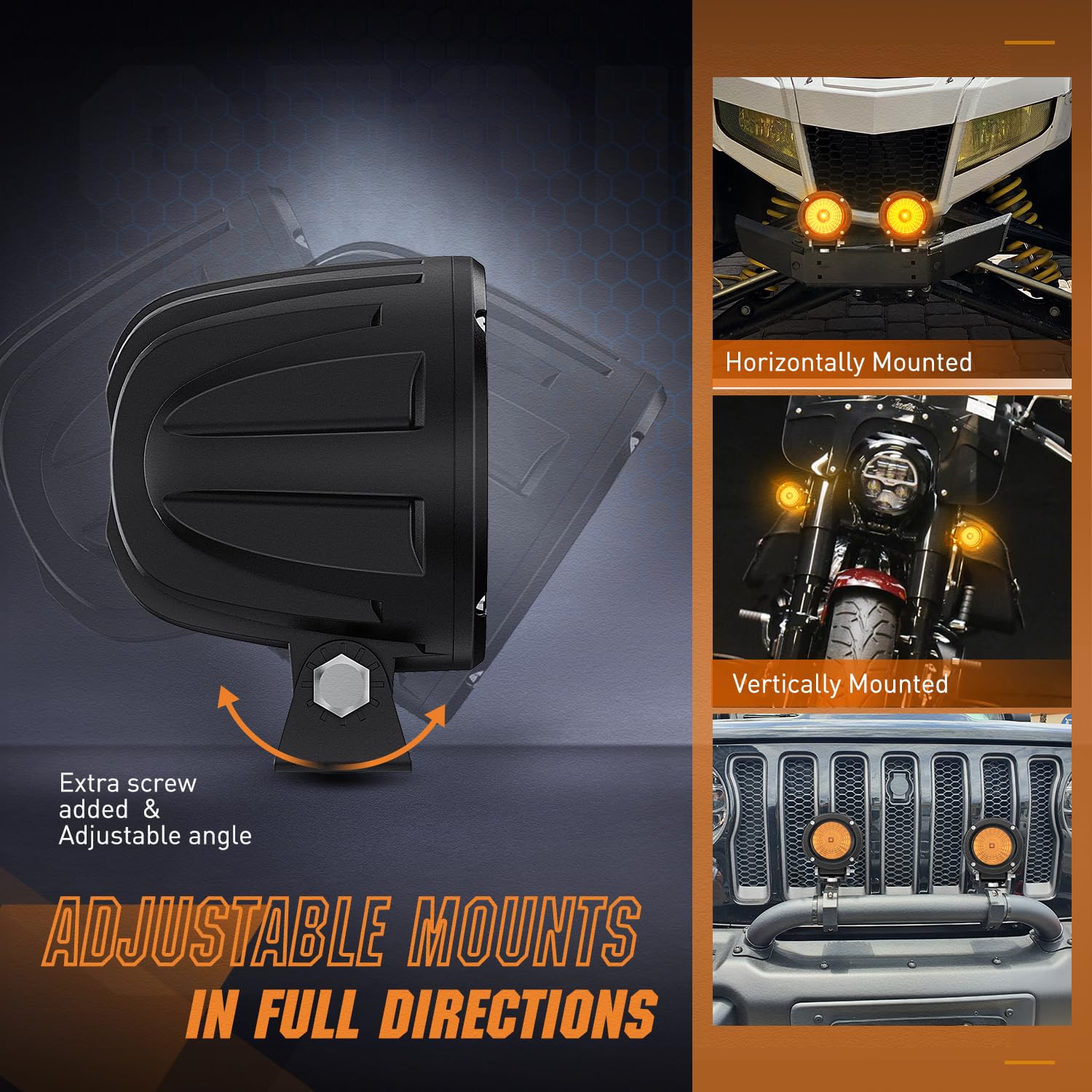Foto 8 pulgar | Cápsulas De Luz Led Nilight Amber Flood De 3 Pulgadas Para Motocicleta - Venta Internacional.