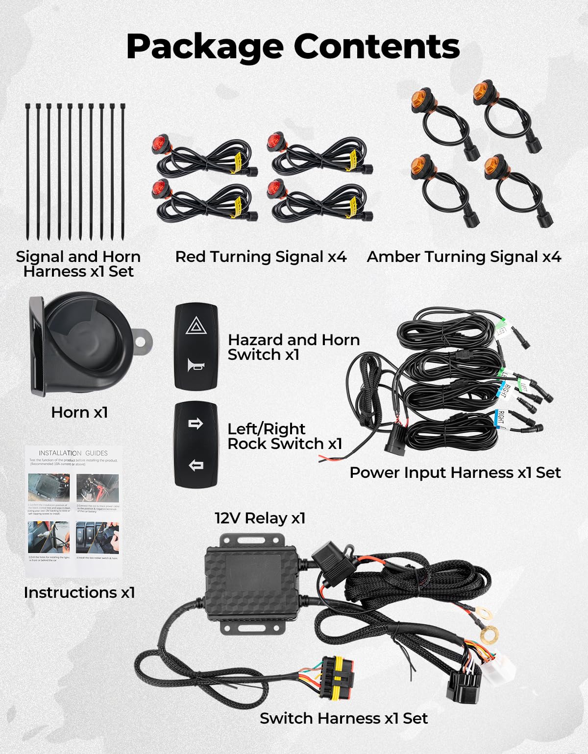 Foto 8 pulgar | Kit De Señal De Giro Utv Kemimoto 110d Plug And Play - Venta Internacional.