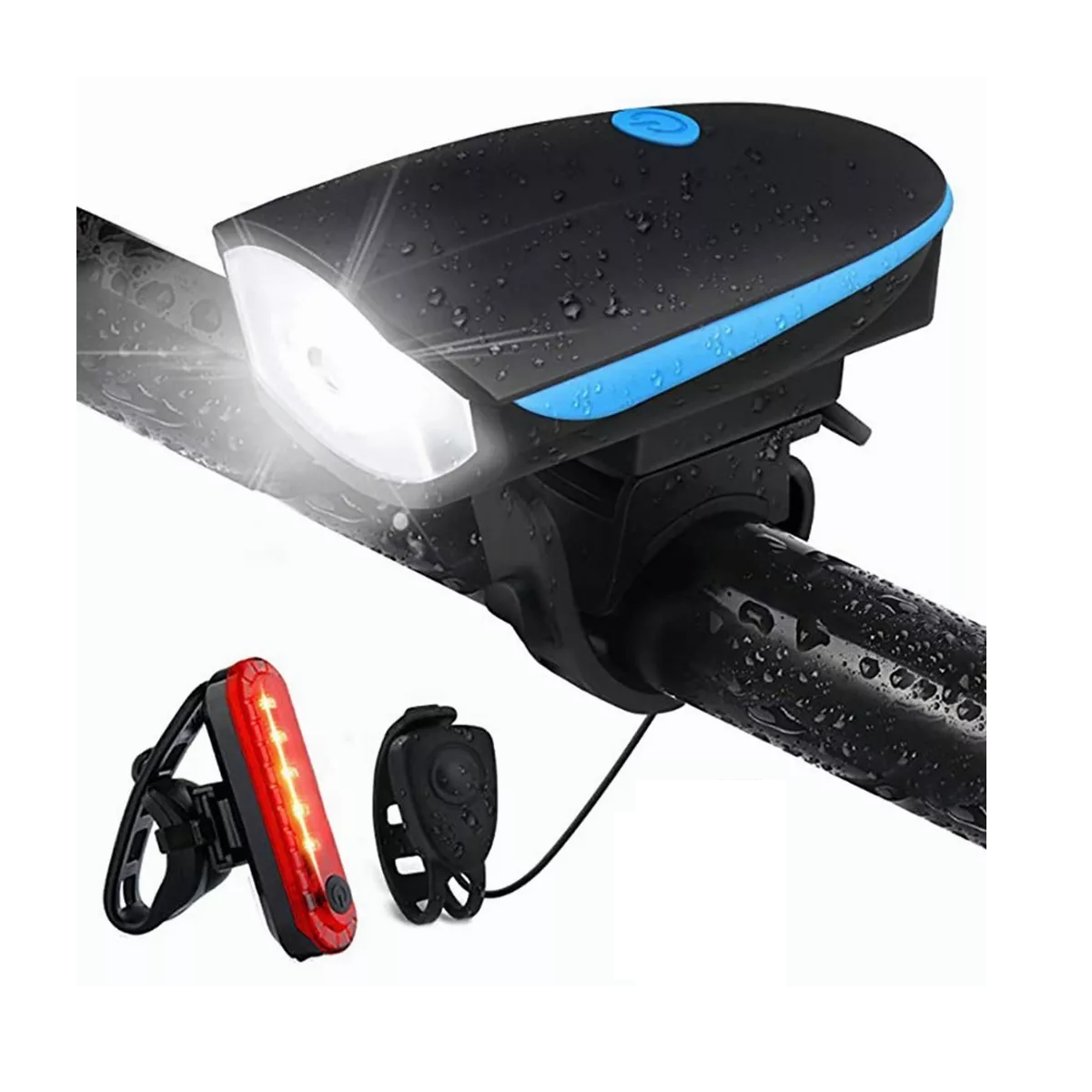 Luz para Bicicleta Recargable Eo Safe Imports Esi-4079 color  Negro