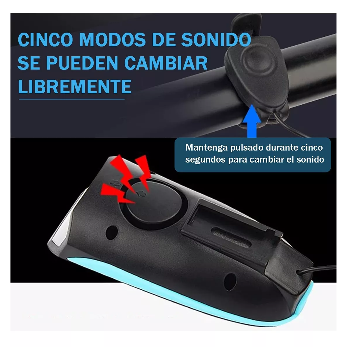 Foto 7 pulgar | Luz para Bicicleta Eo Safe Imports Esi6142 Recargable con Altavoz