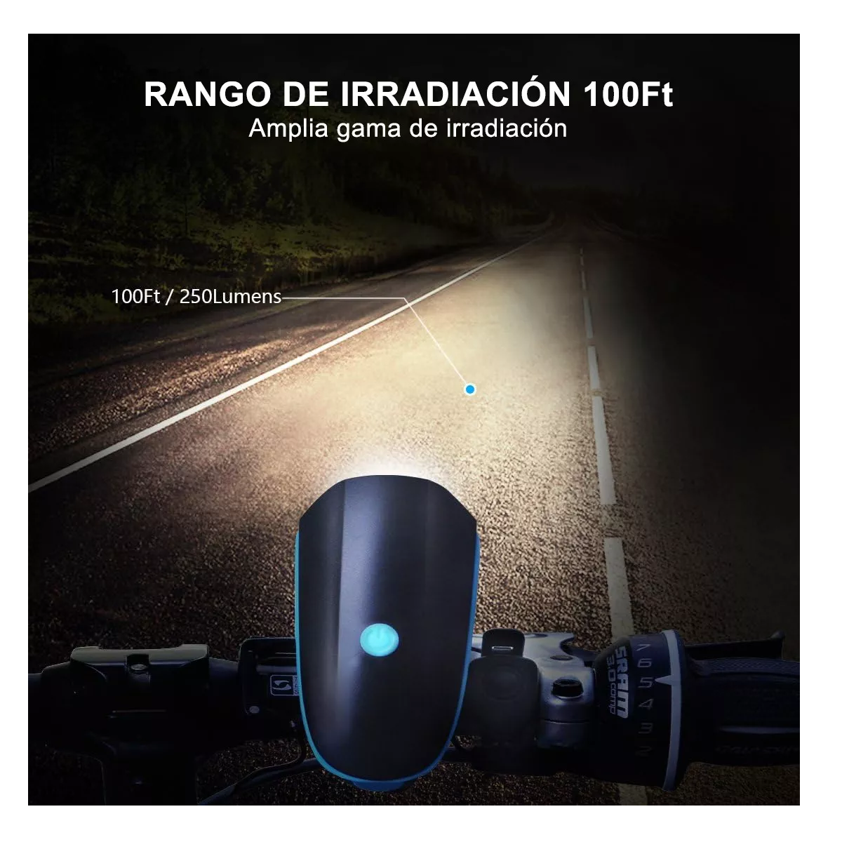 Foto 8 pulgar | Luz para Bicicleta Eo Safe Imports Esi6142 Recargable con Altavoz