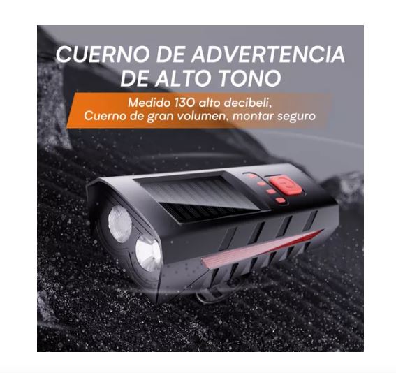 Foto 4 pulgar | Luz Solar/usb de Noche Wünd Para Bicicleta