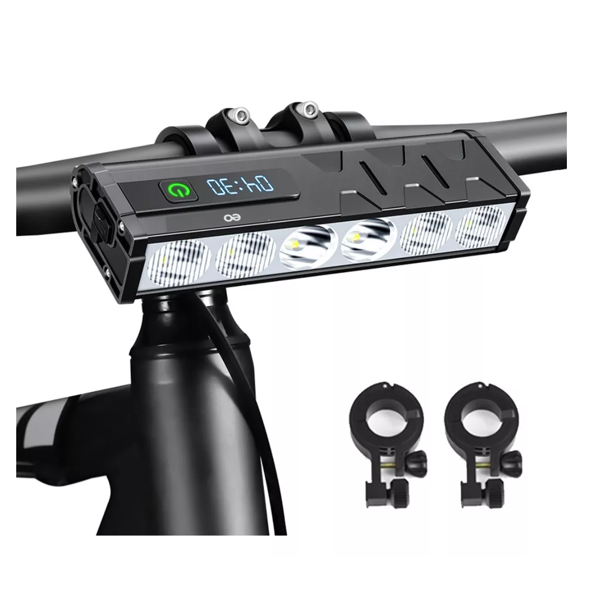 Luz De Bicicleta Superbrillante De 8000 Lúmenes Y 5000 Mah Eo Safe Imports Esi-18689 Negro