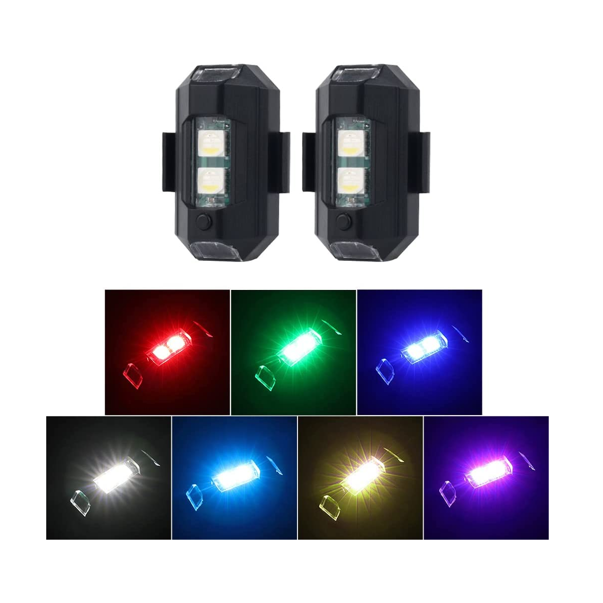 Foto 5 pulgar | Set 2 Luces Mini Luz Led Estrobo Para Bicicleta Moto Eo Safe Imports Esi-5336 color Negro