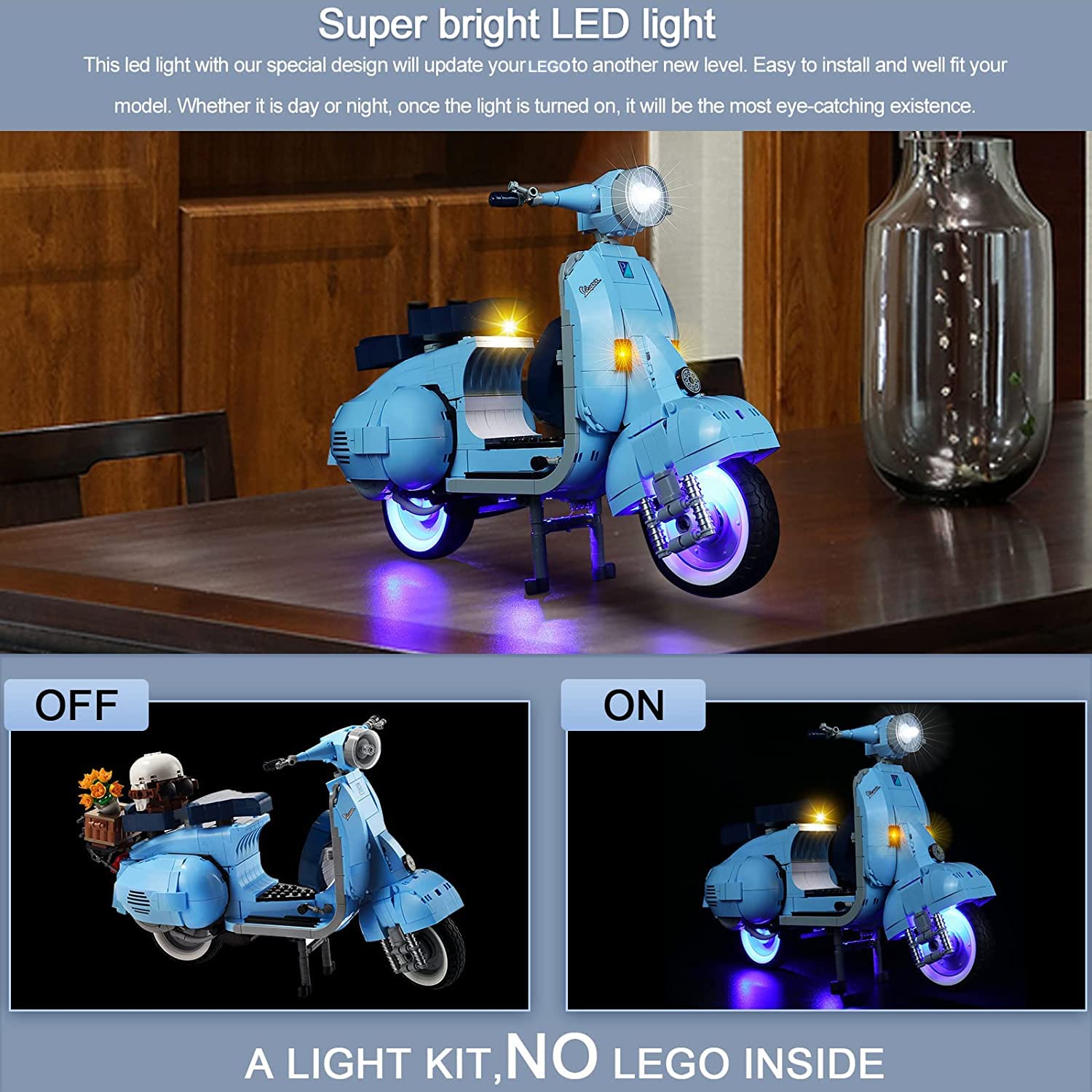 Foto 6 pulgar | Kit De Iluminación Led Brickbling Para Lego Vespa 125 10298, Juego De Juguetes - Venta Internacional.