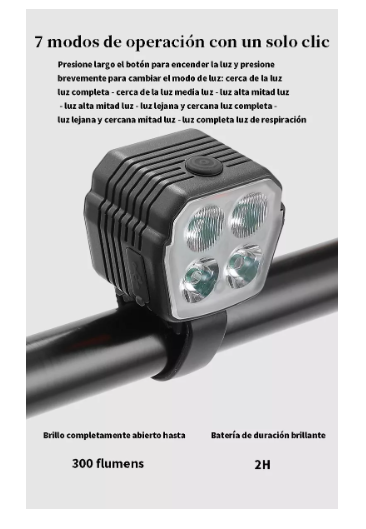 Foto 3 | Luz Bicicleta Wünd  Recargable Delantera Y Traser Y Claxon