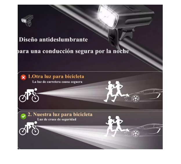 Foto 5 pulgar | Luz Bicicleta Wünd Usb Recargable Delantera Y Traser Ipx6