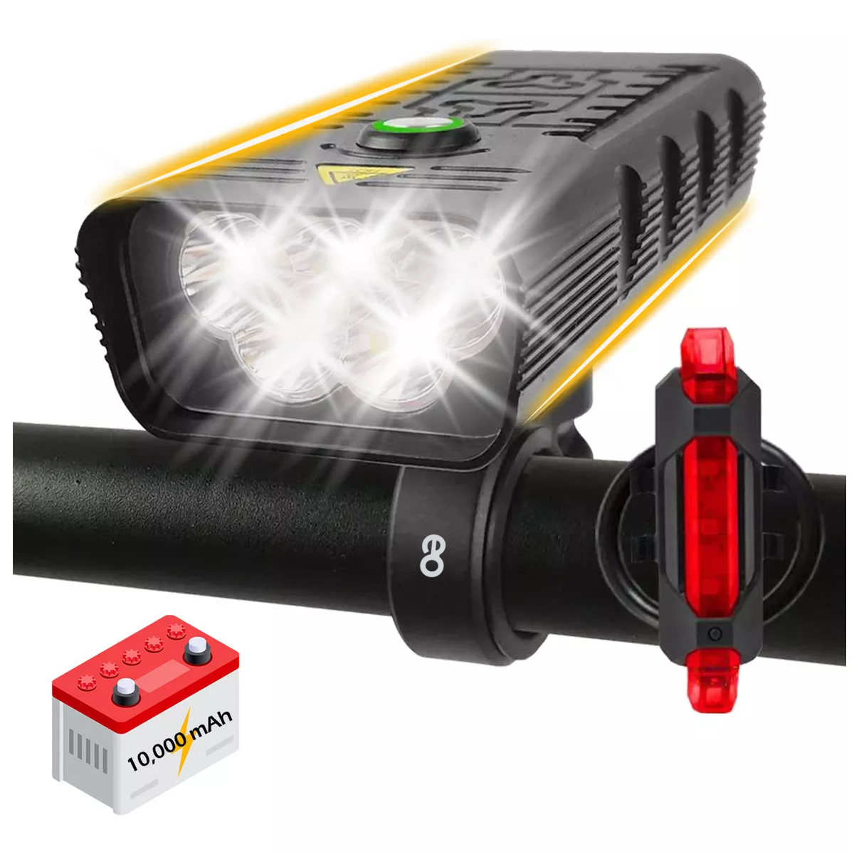 Foto 2 | Language Lampara Para Bicicleta Luz Recargable Eo Safe Imports Esi-13744-1 Negro