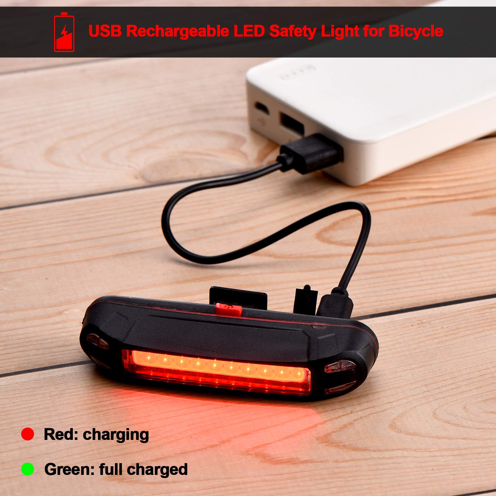 Foto 4 pulgar | Juego De Luces Traseras Para Bicicleta Mudder, Recargable Por Usb, 4 Unidades - Venta Internacional.
