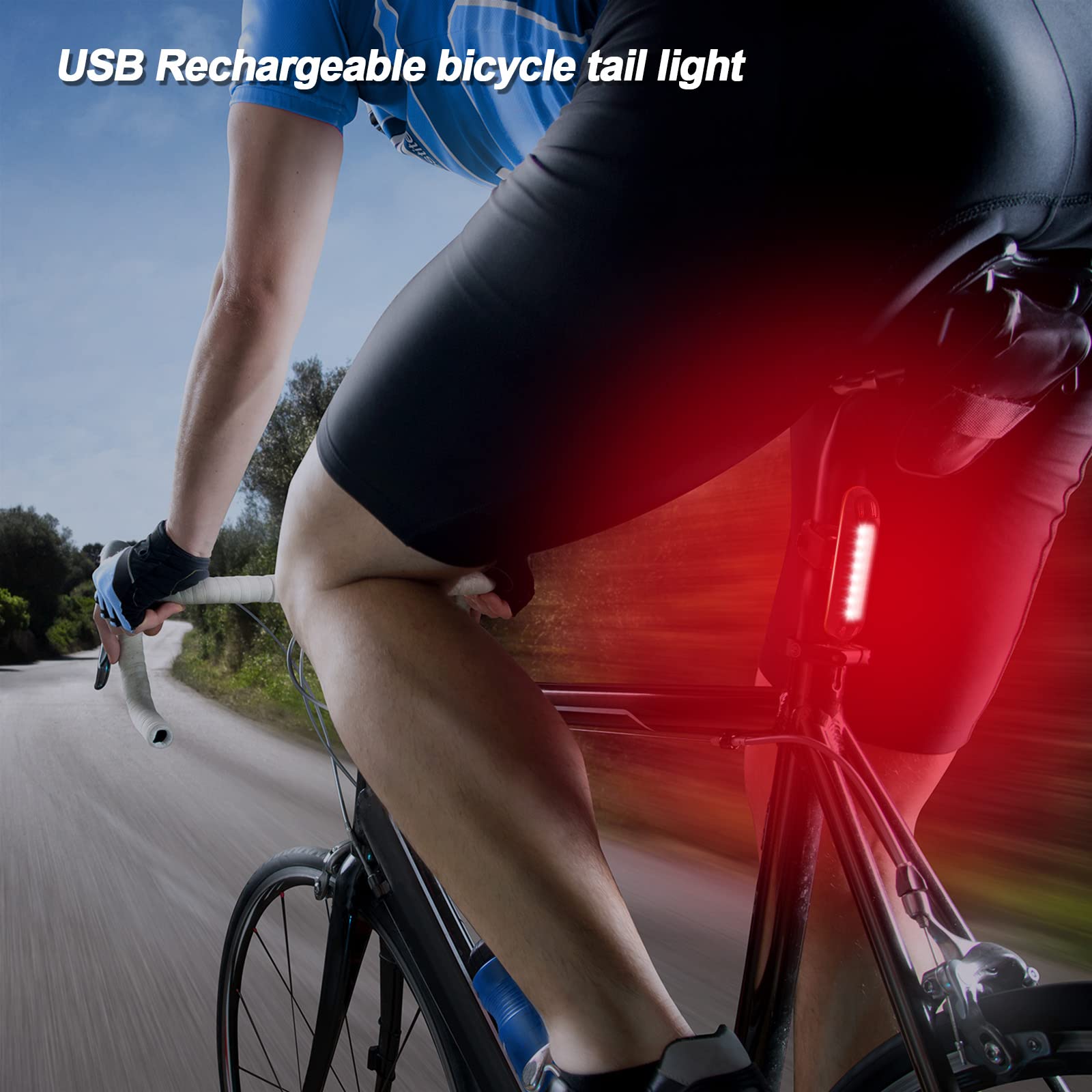 Foto 7 pulgar | Juego De Luces Traseras Para Bicicleta Mudder, Recargable Por Usb, 4 Unidades - Venta Internacional.